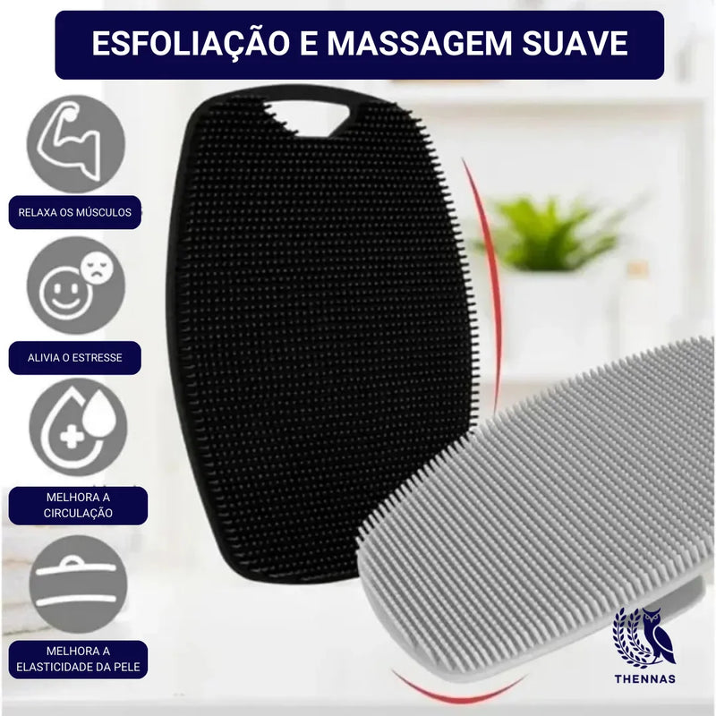 Escova esfoliante de silicone macio para homens, limpador manual do corpo, purificador de chuveiro, massagem suave, limpador de banho, 1pc