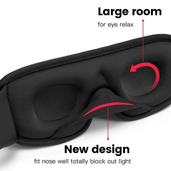 Máscara de dormir 3d bloquear luz máscara de sono para olhos macio dormir ajuda máscara de olho para viagens noite respirável slaapmasker