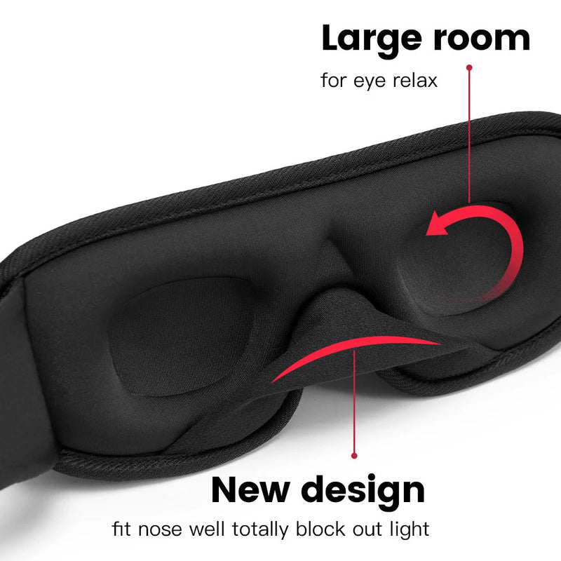 Máscara de dormir 3d bloquear luz máscara de sono para olhos macio dormir ajuda máscara de olho para viagens noite respirável slaapmasker